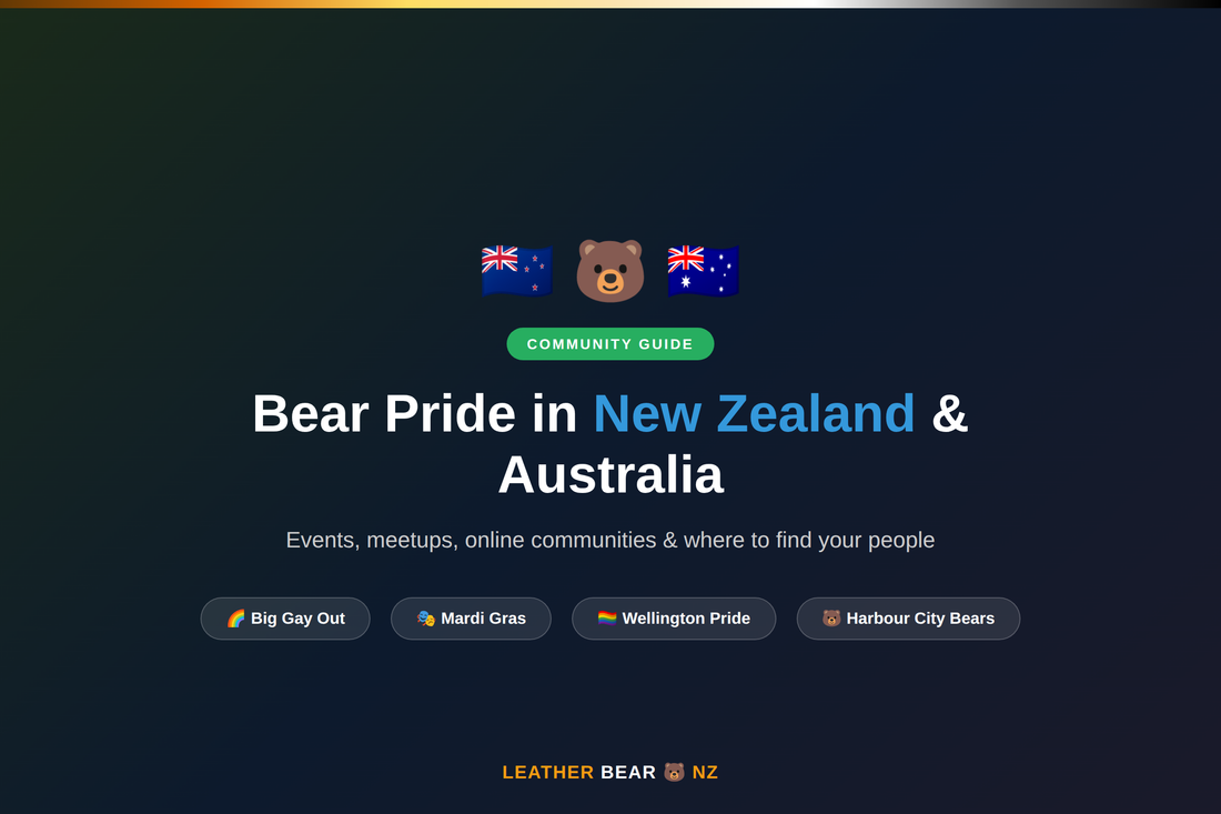 Bear Pride in New Zealand and Australia
