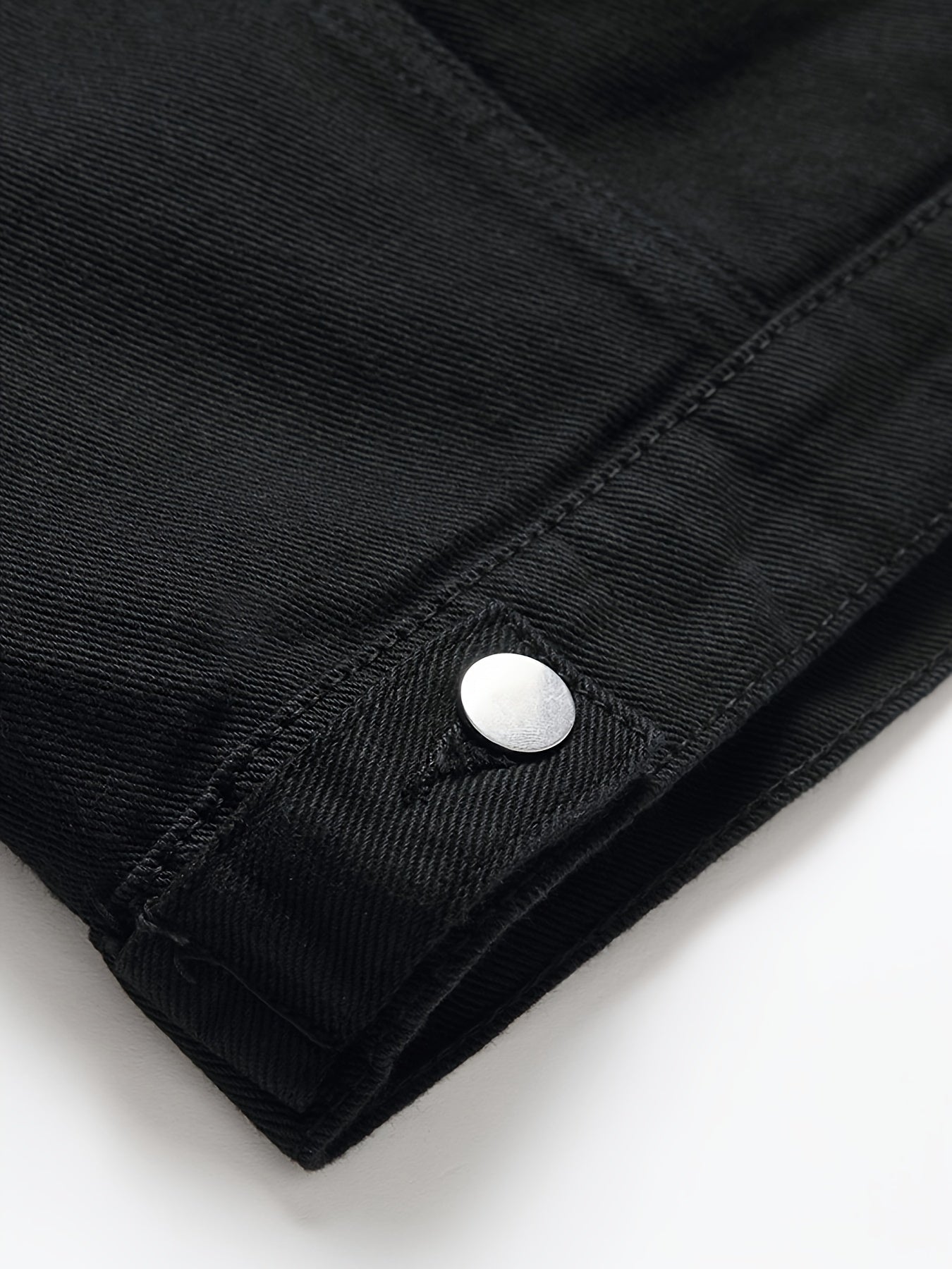 "Bad Boy Summer" Frayed Black Denim Vest - detail view