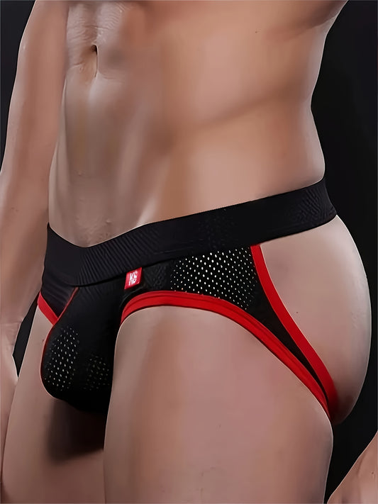 Mesh Mischief Jockstrap - Black/Red