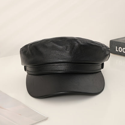 “The Top Daddy” PU Leather Newsboy Cap