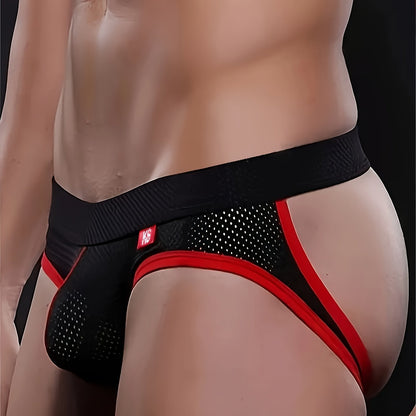 Mesh Mischief Jockstrap - Black/Red