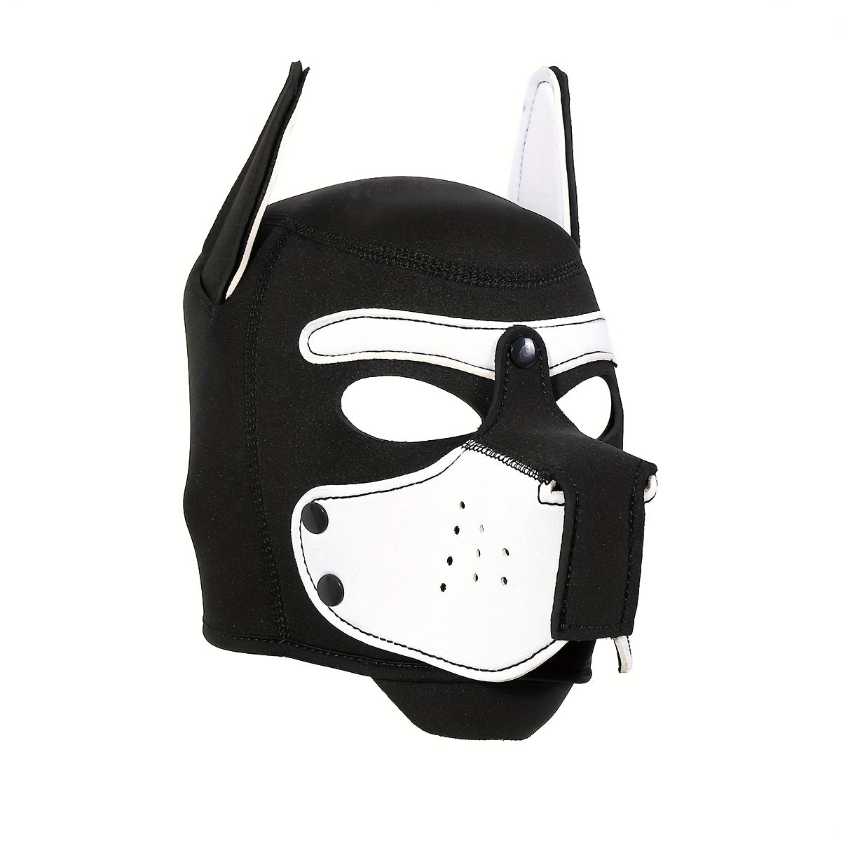 Pup Play Hood  Black & White - front view