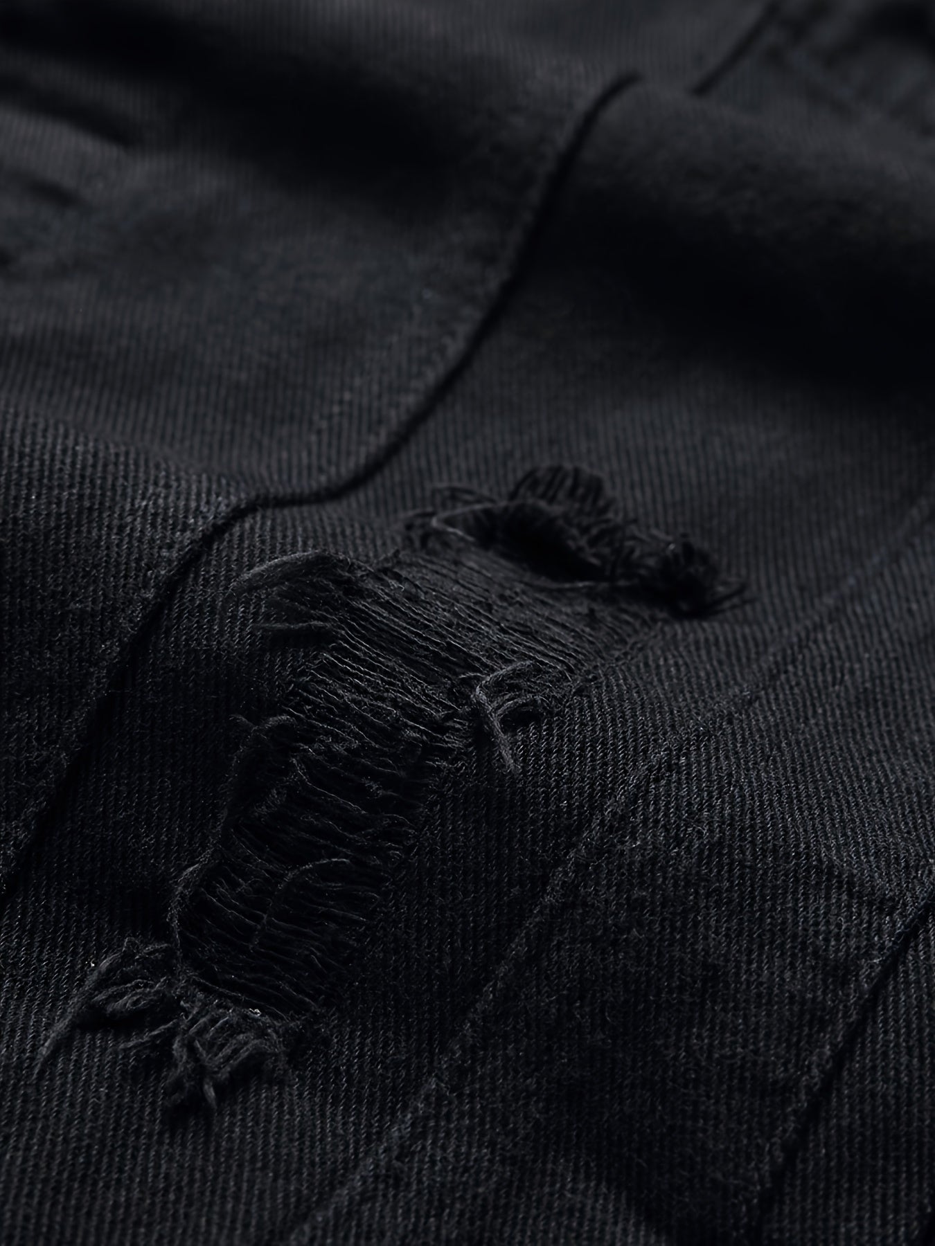 "Bad Boy Summer" Frayed Black Denim Vest - view 6