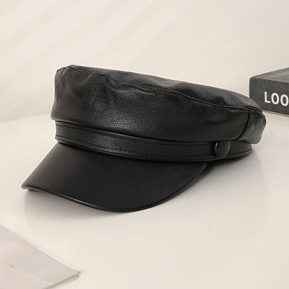 “The Top Daddy” PU Leather Newsboy Cap