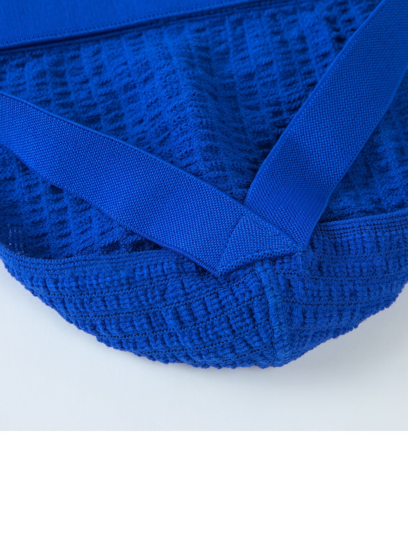 SportLift Jock – Men's Summer Mesh Thong | Breathable Athletic Fit, Blue with Grey Striped Waistband