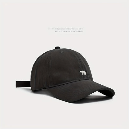Bear It All Baseball Embroided Cap - Black