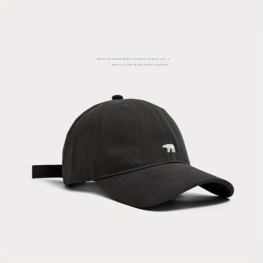 Bear It All Baseball Embroided Cap - Black