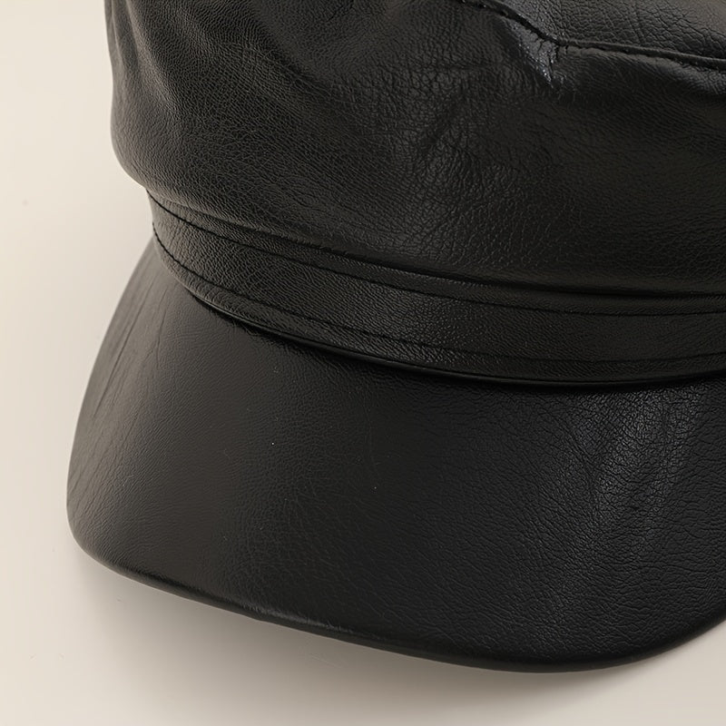 “The Top Daddy” PU Leather Newsboy Cap