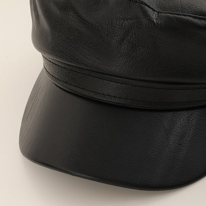 “The Top Daddy” PU Leather Newsboy Cap