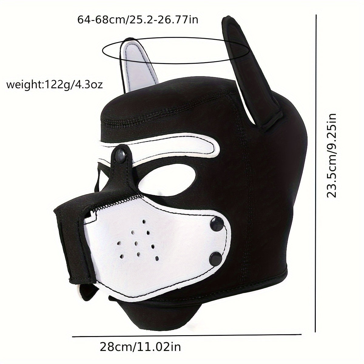 Pup Play Hood  Black & White - view 4