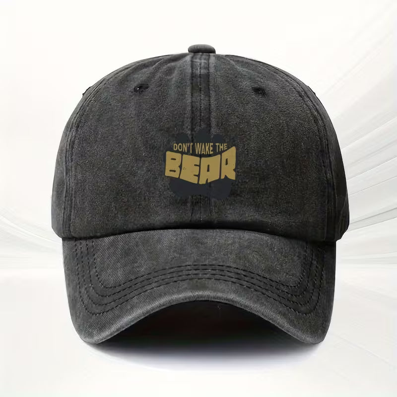Dont Wake the Bear Daddy Black Cap - front view