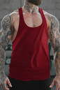 Go Harder Racerback Red Tank - front view