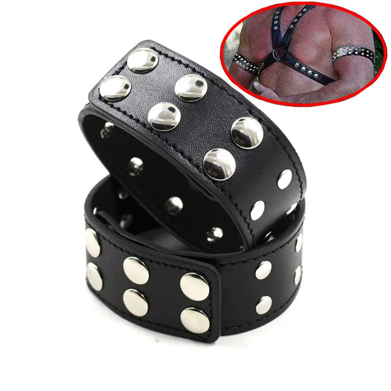 Studded Leather Armband  Fetish Gear for Gay Men - front view