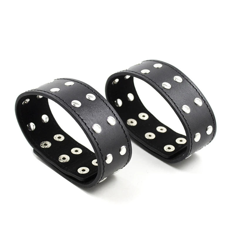 Studded Leather Armband  Fetish Gear for Gay Men - back view