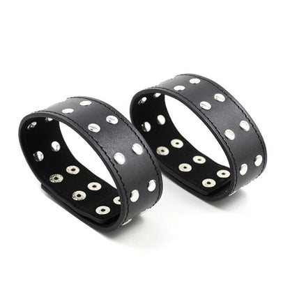 Studded Leather Armband  Fetish Gear for Gay Men - back view