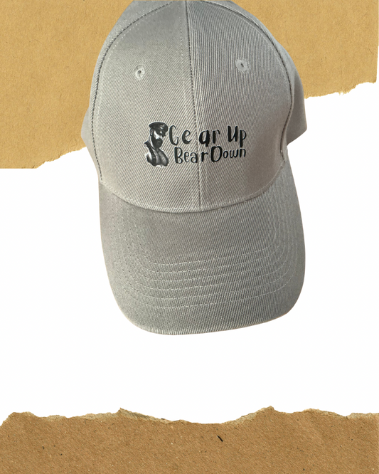 Gear up Bear down Logo grey cap