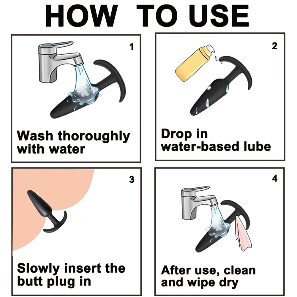 T-Shaped Silicone Anal Plug - view 4