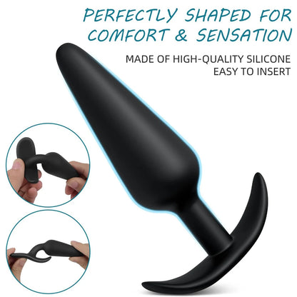 T-Shaped Silicone Anal Plug - front view