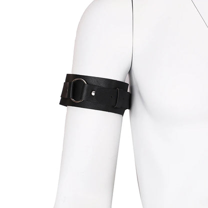 Men's Adjustable PU Leather Armband  Bold Fetish Strap with O-Ring - view 6