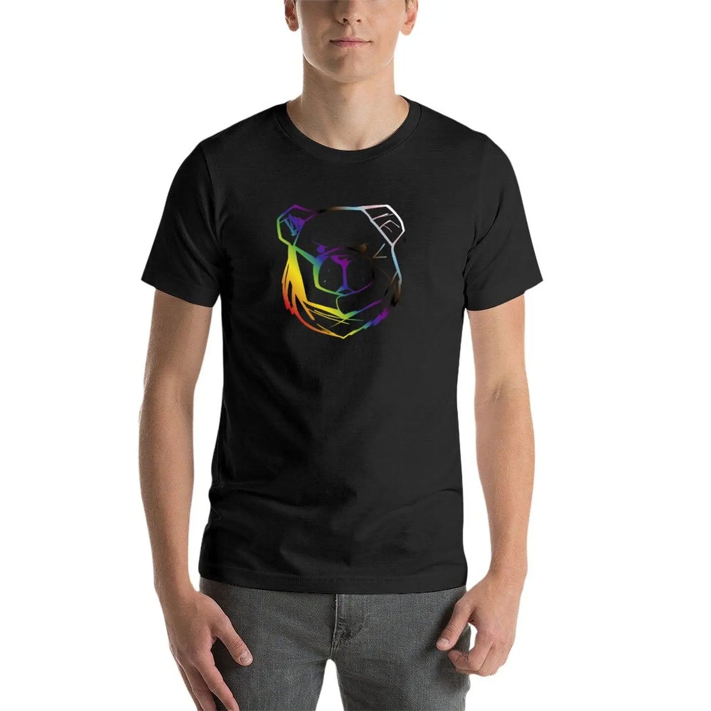 Mens Bold Bear Pride T-Shirt  Rainbow Bear Logo - view 4