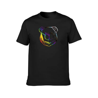 Mens Bold Bear Pride T-Shirt  Rainbow Bear Logo - back view