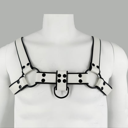 "Snowbound & Strapped" Contrast Harness - front view