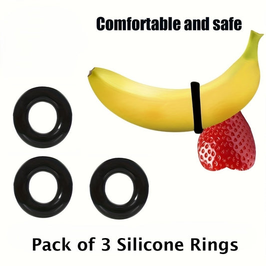 3 Pack Soft TPE Performance Rings – Stretchy & Reusable Cock Rings | Comfortable Fit