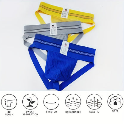 Jock Thong – Men's Low-Rise Sport Mesh Underwear | Wide Waistband, Breathable, Athletic Fit