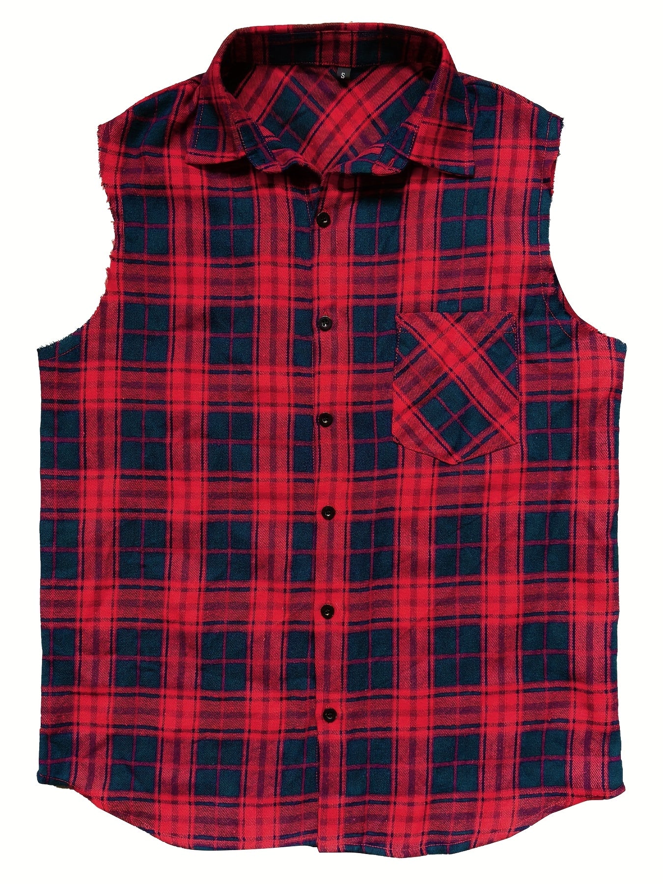 Lumberbear Sleeveless Plaid - back view