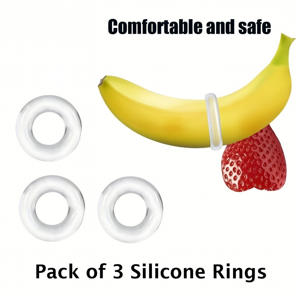 3 Pack Soft TPE Performance Rings – Stretchy & Reusable Cock Rings | Comfortable Fit