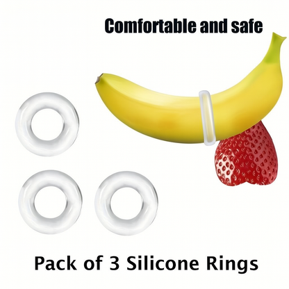3 Pack Soft TPE Performance Rings – Stretchy & Reusable Cock Rings | Comfortable Fit