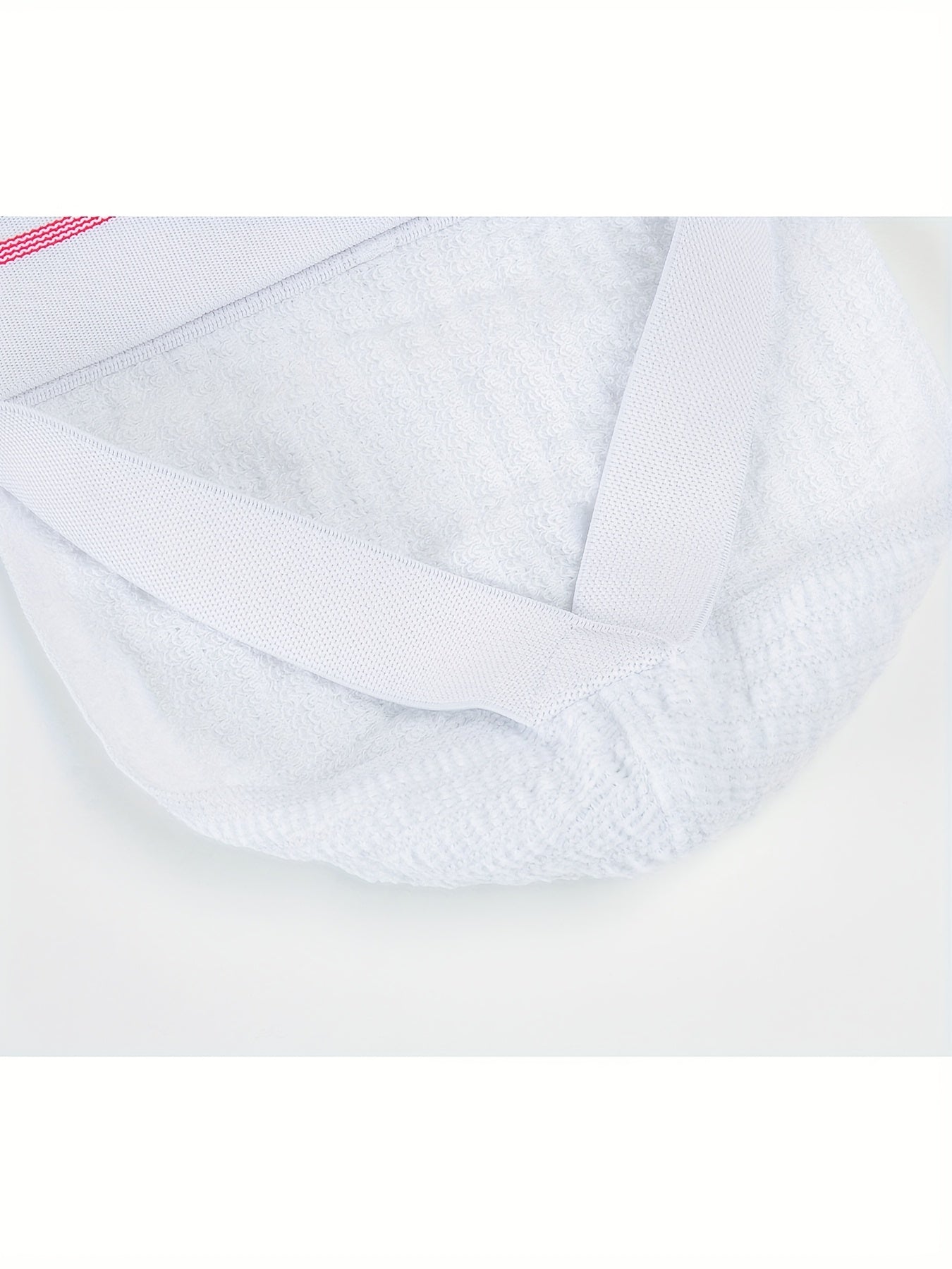 SportLift Jock – Men's Summer Mesh Thong | Breathable Athletic Fit, White with Pink & Blue Striped Waistband no