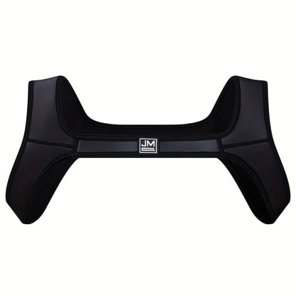 Midnight Black Neoprene Harness JM - front view