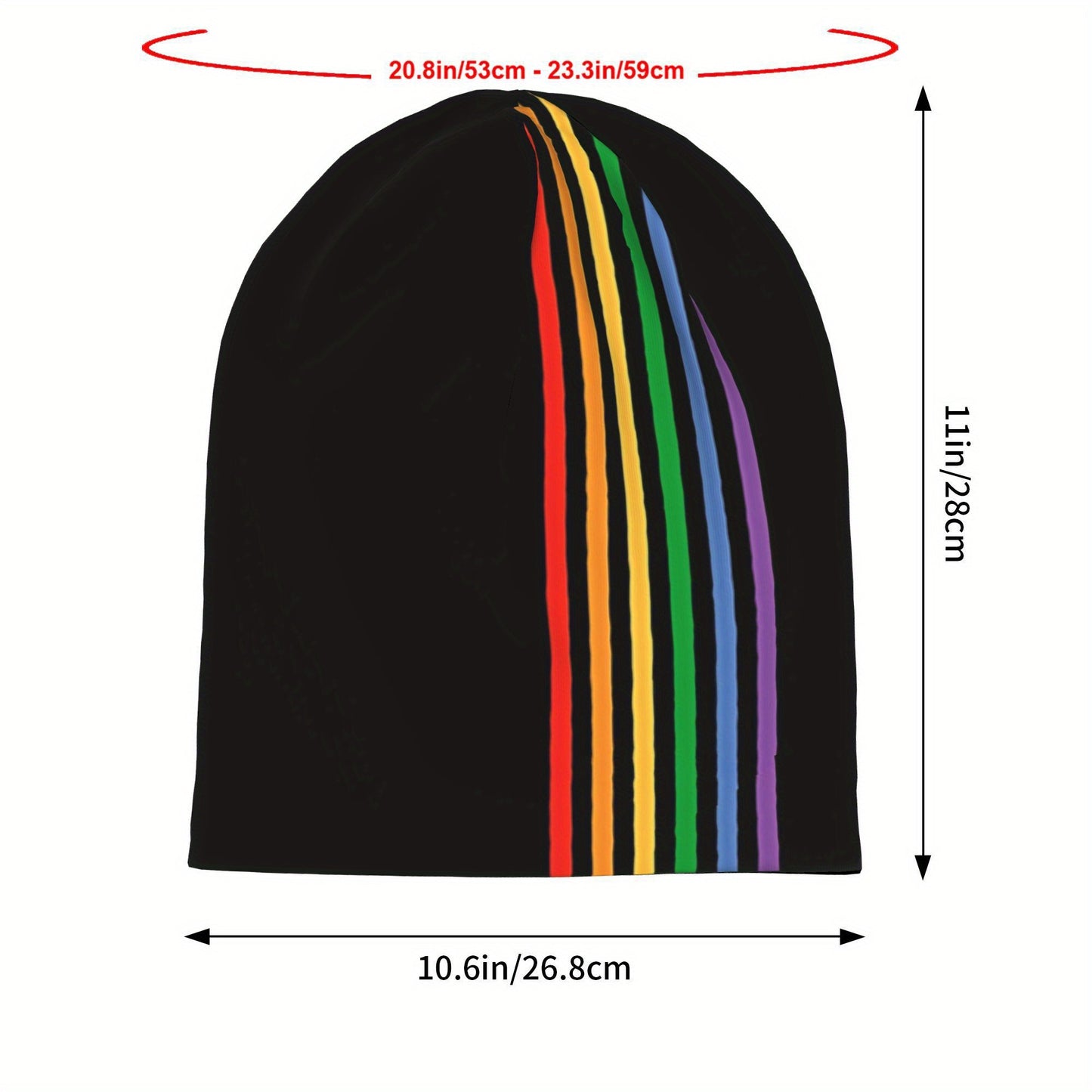 Rainbow Slouch Beanie
